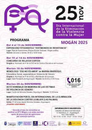 Mogán conmemora el 25N con actividades de concienciación y sensibilización