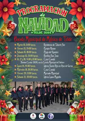 La Banda Municipal de Música de Telde celebra la Navidad con 14 actuaciones en diferentes rincones de la ciudad