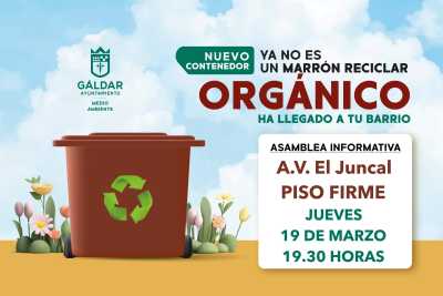 El Ayuntamiento de Gáldar convoca a Piso Firme para la implantación del contenedor marrón