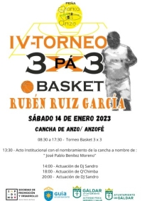 Gran jornada lúdico-deportiva este sábado en Anzo-Anzofé con el IV Torneo de Baloncesto 3x3 Rubén Ruiz García