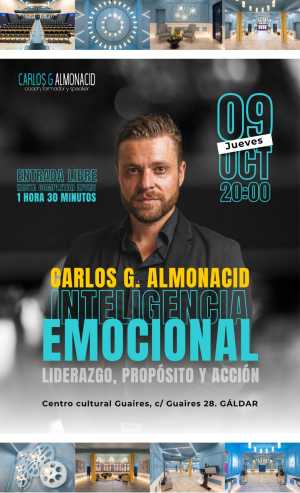 El Centro Cultural Guaires alberga el 9 de octubre una conferencia de Inteligencia Emocional de Carlos G. Almonacid