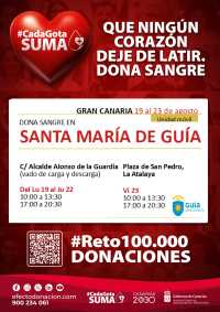 La unidad de donación de sangre estará en Guía del 19 al 23 de agosto