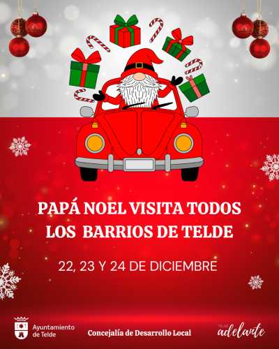 prensa  Archivos adjuntos 9:20 (hace 6 horas) para  Papá Noel toma las calles de Telde: ilusión, accesibilidad y Navidad en directo por todos los barrios de la ciudad