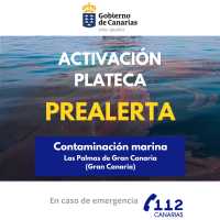 El Gobierno de Canarias declara la prealerta por posible episodio de contaminación marina