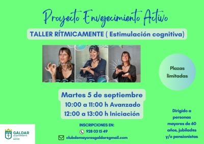 El programa de Envejecimiento Activo pone en marcha el taller ‘Rítmicamente’