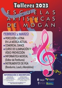 Inscripción disponible para los  nuevos talleres de febrero y marzo de  Las Escuelas Artísticas de Mogán