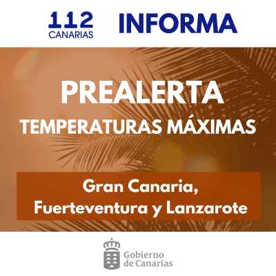 El Gobierno declara la situación de prealerta por altas temperaturas en Gran Canaria, Fuerteventura y Lanzarote