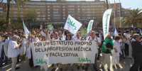 El seguimiento de la huelga nacional de médicos en las instituciones del SCS se sitúa hoy en el 13 por ciento