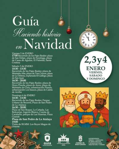 El Paseo Real de los Pajes de Sus Majestades de Oriente recorrerá desde mañana viernes hasta el domingo todos los barrios de Guía