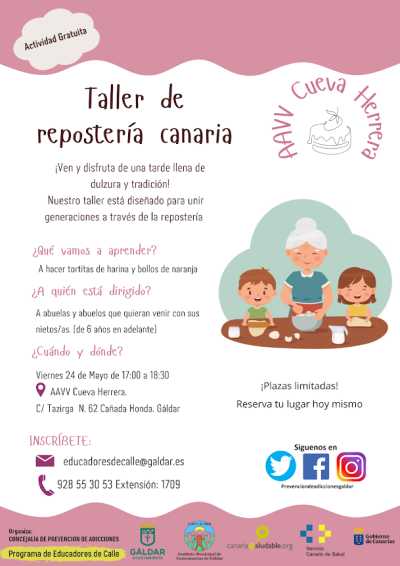 El programa ‘Educadores de Calle’ organiza un taller de repostería canaria este viernes