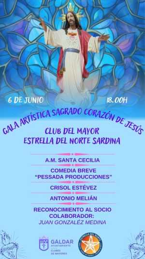 El Club del Mayor de Sardina acoge el jueves la Gala Artística Sagrado Corazón de Jesús