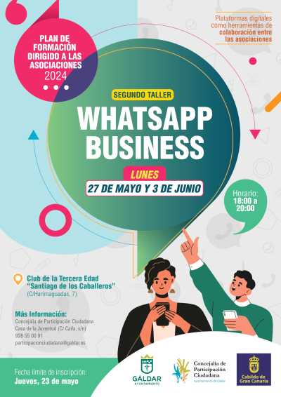 Participación Ciudadana abre el plazo de inscripción a la acción formativa &#039;WhatsApp Business para las asociaciones&#039;