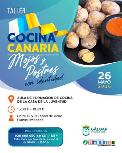 Juventud Gáldar organiza este martes un taller de cocina canaria centrado en mojos y postres tradicionales