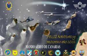 Felicitación de Navidad del mando Aéreo de Canarias