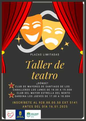 El proyecto Envejecimiento Activo organiza un taller de teatro en los clubes de mayores del municipio a partir del 20 de enero