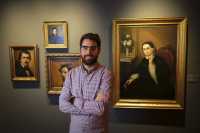 Manolo Millares y Antonio Padrón “dialogan” en la casa del artista galdense