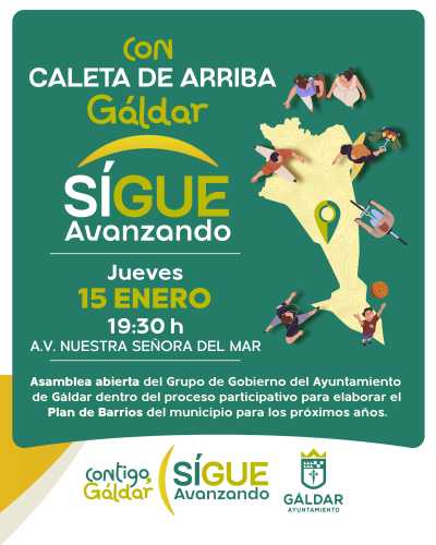 Caleta de Arriba acoge este jueves su asamblea vecinal dentro del itinerario “Contigo, Gáldar Sigue Avanzando”