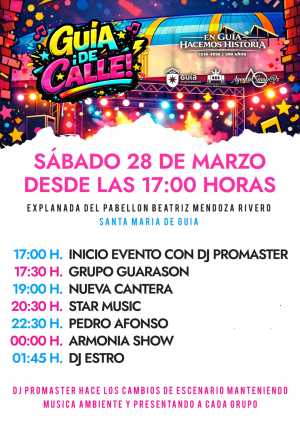 Armonía Show, Star Music y Guarasón, este sábado en el ‘Guía, ¡de Calle!’ con más de 10 horas de música, food trucks, barras y una gran pista americana