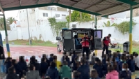 El alumnado del colegio Poeta Fernando González conoce el funcionamiento de la Unidad de Drones de la Policía Local de Telde