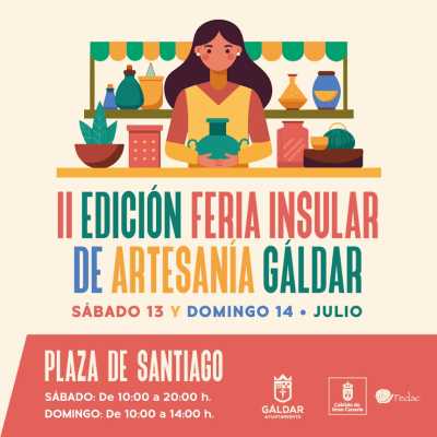 Gáldar celebra este fin de semana su II Feria Insular de Artesanía en la Plaza de Santiago