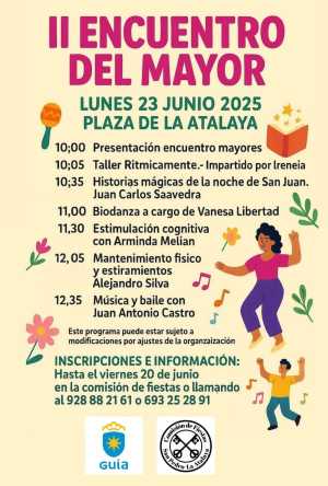 La Plaza de La Atalaya acoge el II Encuentro del Mayor el próximo lunes 23 de junio