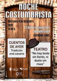 Tradición oral canaria y teatro el  4 de diciembre con mayores de Mogán