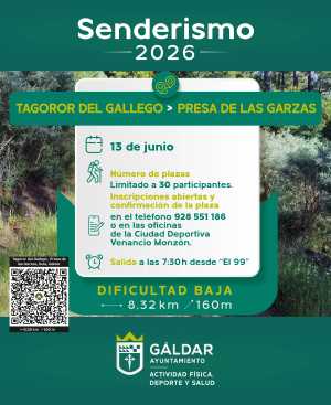 El programa municipal de Senderos 2026 continúa con una ruta desde Tagoror del Gallego el 13 de junio