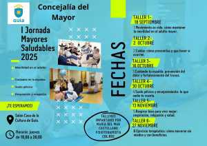 Este jueves comienzan las I Jornadas Saludables de la Concejalía del Mayor del Ayuntamiento de Guía