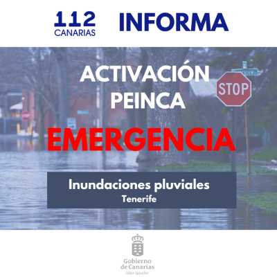 El Gobierno actualiza la situación y pasa a emergencia por riesgo de inundaciones en Tenerife