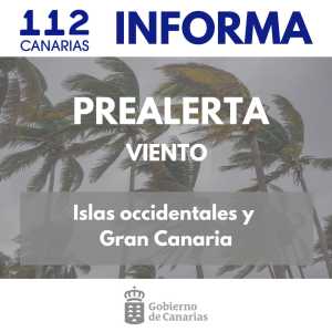 El Gobierno declara la situación de prealerta por viento en las islas occidentales y Gran Canaria