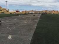 Comienza la colocación del nuevo césped artificial en el Estadio de Barrial