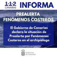 El Gobierno de Canarias declara la prealerta por fenómenos costeros en las islas