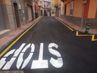 Telde asfalta las calles Alonso Rodríguez de Palencia y 29 de abril, en el casco del municipio