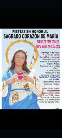 Fiestas en honor al Sagrado Corazón de María en Tres Cruces