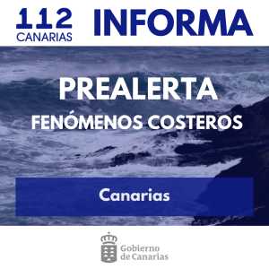 El Gobierno actualiza la situación y mantiene la prealerta por fenómenos costeros en Canarias