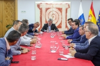 Visita de la Mancomunidad al presidente del Gobierno de Canarias