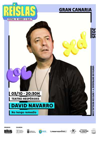 El cómico David Navarro trae al Teatro Hespérides de Guía su show ‘No tengo remedio’