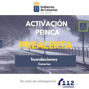 El Gobierno de Canarias declara la prealerta por riesgo de inundaciones en el archipiélago