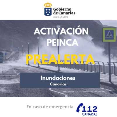 El Gobierno de Canarias declara la prealerta por riesgo de inundaciones en el archipiélago