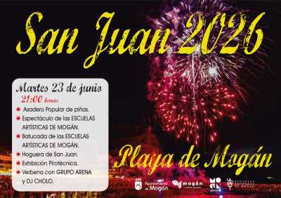 Noche mágica de San Juan en Playa de Mogán
