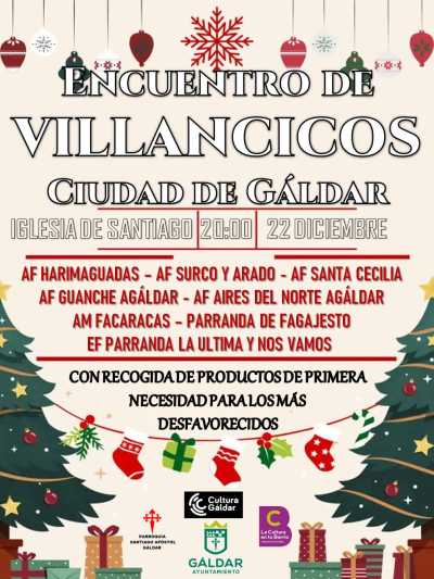 Gáldar canta su Navidad con el Encuentro de Villancicos en el Templo Santuario de Santiago Apóstol