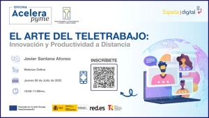 Webinar “El arte del teletrabajo: Innovación y productividad a distancia” organizado por la Oficina Acelera Pyme de la Mancomunidad de Ayuntamientos del Norte de Gran Canaria