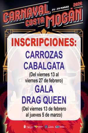El Carnaval Costa Mogán 2026 da a conocer su cartel y abre inscripciones para carrozas y drags