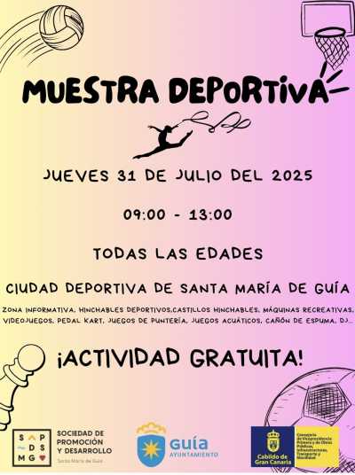 La Ciudad Deportiva de Guía se transformará el 31 de julio en el lugar más loco y divertido de Gran Canaria