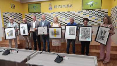 La Unión Deportiva Las Palmas y el Cabildo presentan la carpeta de obra gráfica conmemorativa del 75 Aniversario del club amarillo