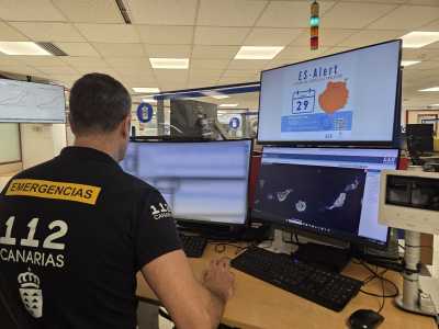 El Gobierno prueba el sistema ES-Alert de aviso a la población ante emergencias el 29 de abril en Gran Canaria