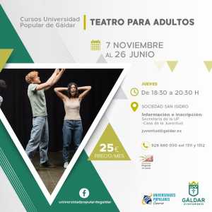 La Universidad Popular de Gáldar oferta quince nuevos cursos a partir de noviembre