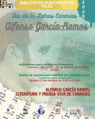 Telde conmemora el Día de las Letras Canarias con un programa de actividades dedicado a Alfonso García