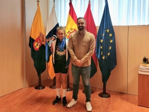 La teldense Noa Rodríguez “salta” entre oros en el campeonato de España