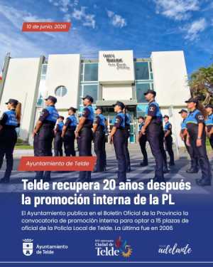 Telde recupera la promoción interna de oficiales de la Policía Local veinte años después